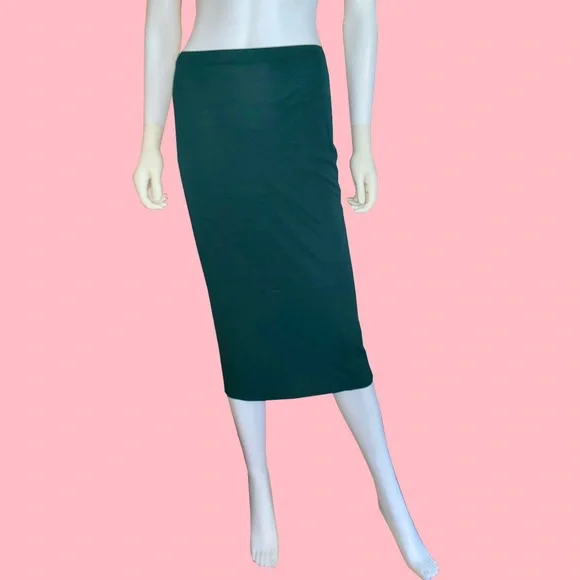 Express Skirts Vintage 9s Dark Green Express Midi Skirt Poshmark